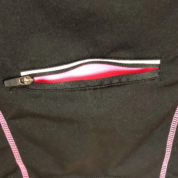 MPG size small half zip top, 1/2 zip. Pink/Back - Picture 2 of 6